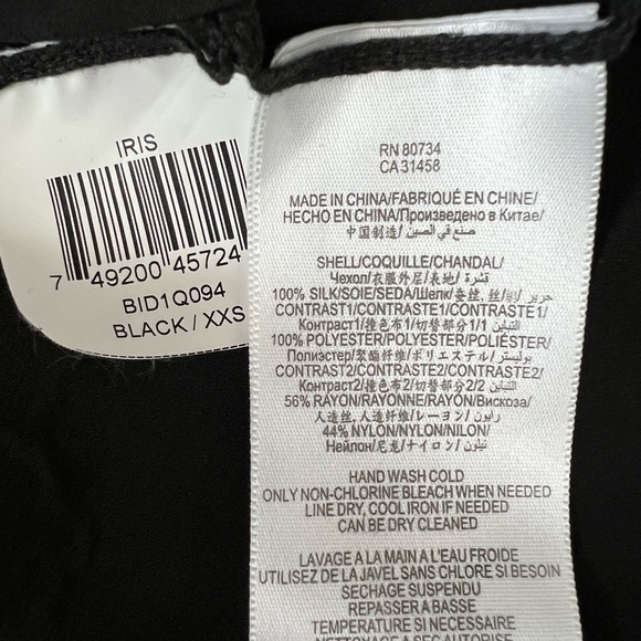 BCBGMaxAzria “Iris” Asymmetrical Silk Blouse – Size XXS - Picture 10 of 10